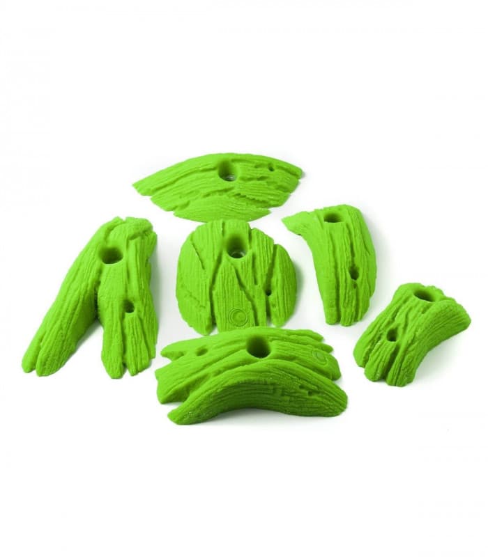 Set of 6 L-size Larix pinch holds and slopers