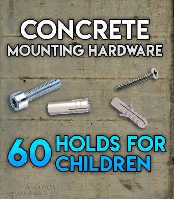 Pack of mounting hardware for the Set of 60 holds Beginners for concrete