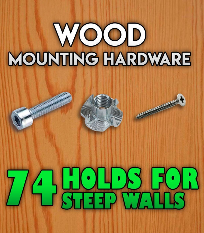 Wood screws, pack of 74 holds for steep walls