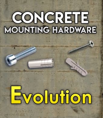 Pack of mounting hardware for the Set Evolution for concrete.