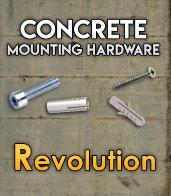 Pack of mounting hardware for the Set Revolution for concrete