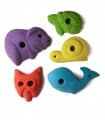 Animal climbing holds for children