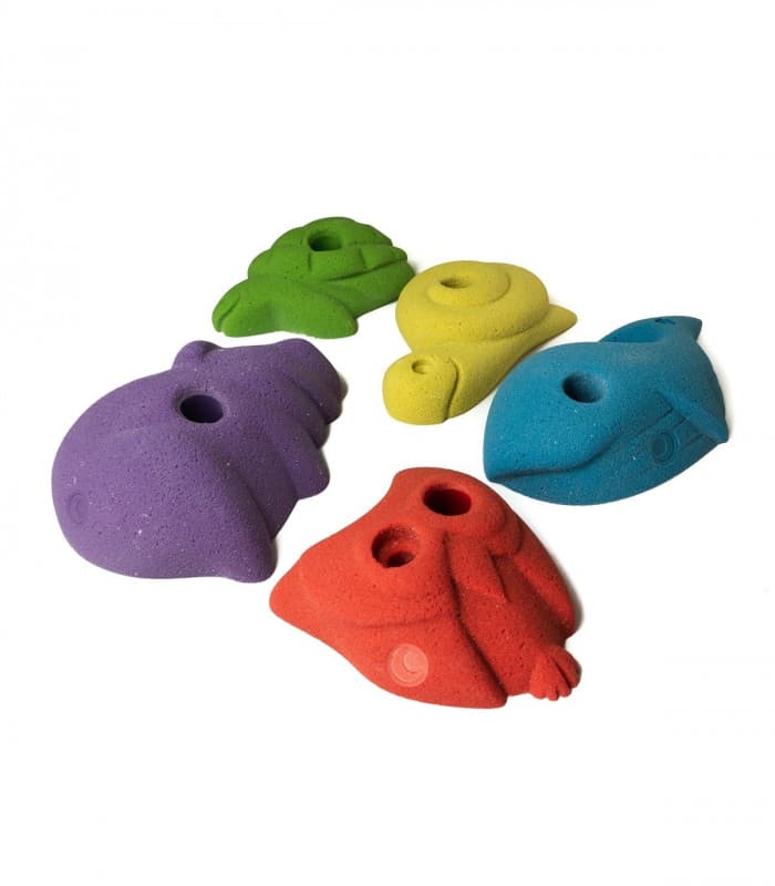 Animal climbing holds for children