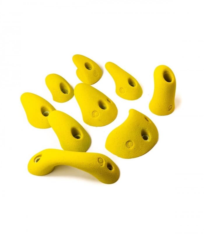 Set of 74 Comfortable holds for steep walls.