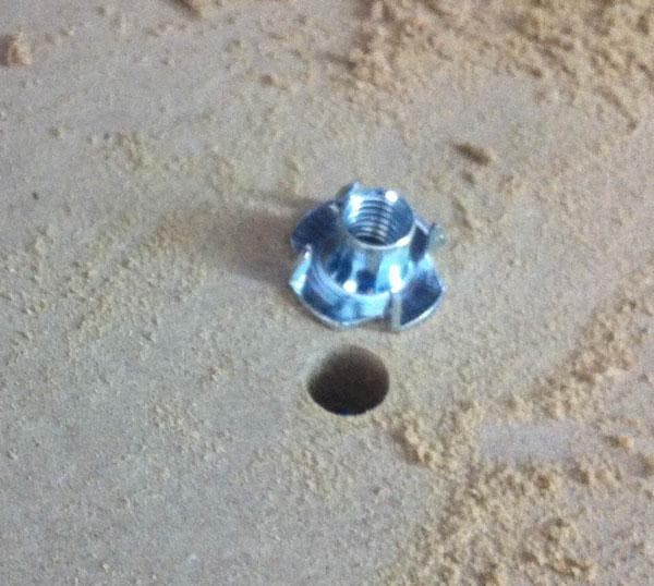 Tee nut placement