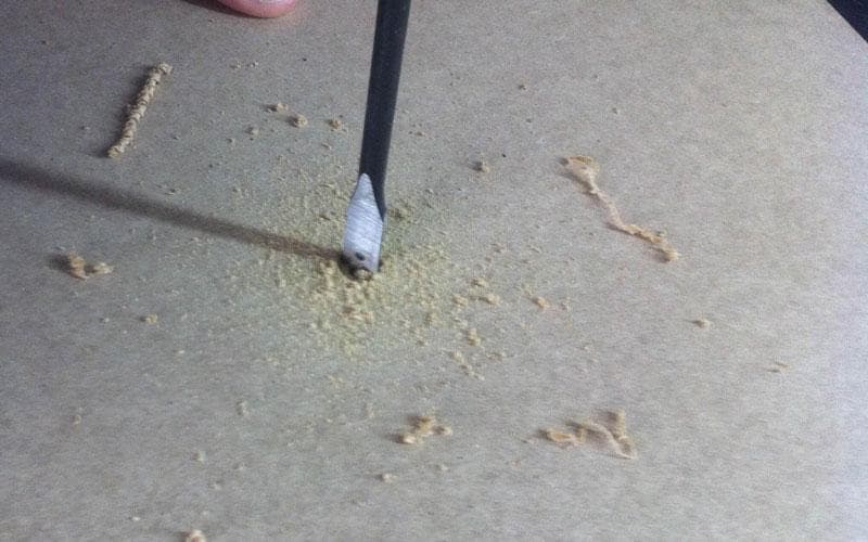 Drilling hole for climbing hold