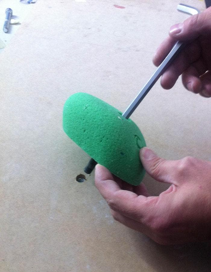 Installing climbing hold