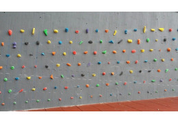 Installation of climbing holds on cement or concrete walls